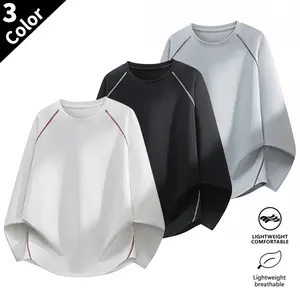 Set of 3 men’s retro preppy athletic sweatshirts, long-sleeve crewneck pullover tops suitable for college students and alumni for everyday casual wear; machine-washable spring/autumn/winter styles; men’s varsity-style athletic sweatshirts.