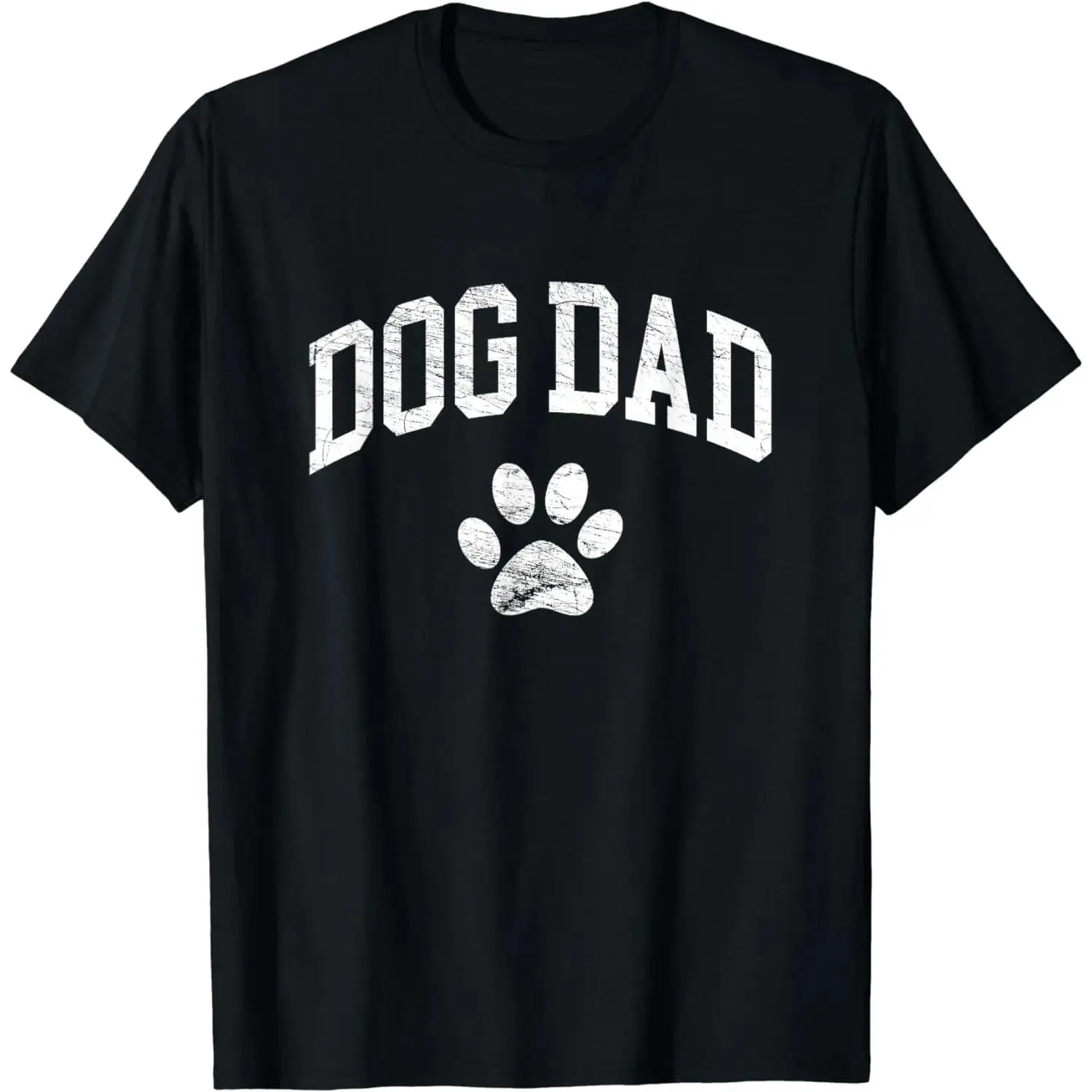 [100% Cotton] Stylish Dog Dad T-Shirt Featuring Bold Paw Print Design .
