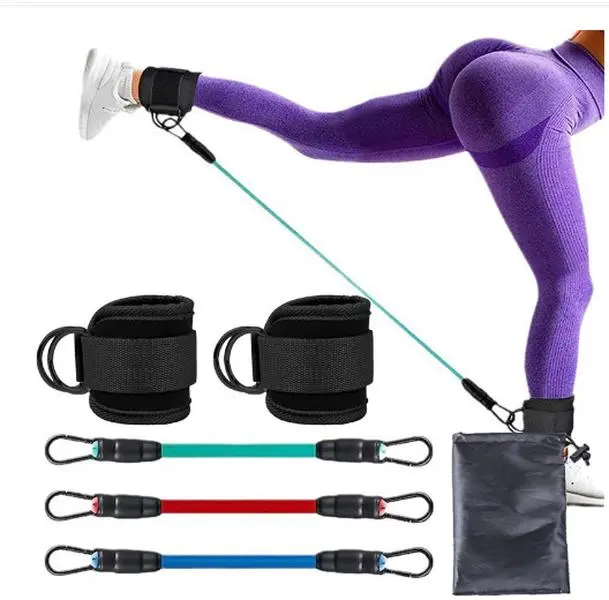 2-Pack Padded Adjustable Ankle-Wrist Cuffs with D-Ring Reinforcement, Ankle Strap Fitness Protective Gear for Cable Systems, Lower Body Training, Strong Grip, Tight Fit, Workout Band, Cable Crunches, Lower Body Workout, Leg Curls