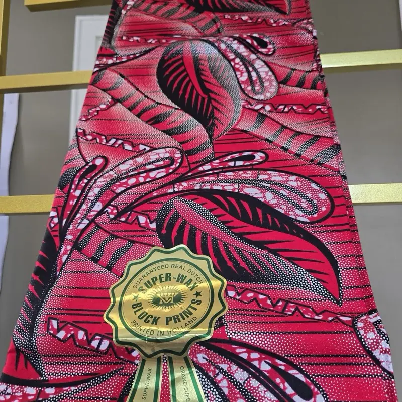 VLISCO WAX HOLLANDAIS LEAF PATTERN 100% COTTON