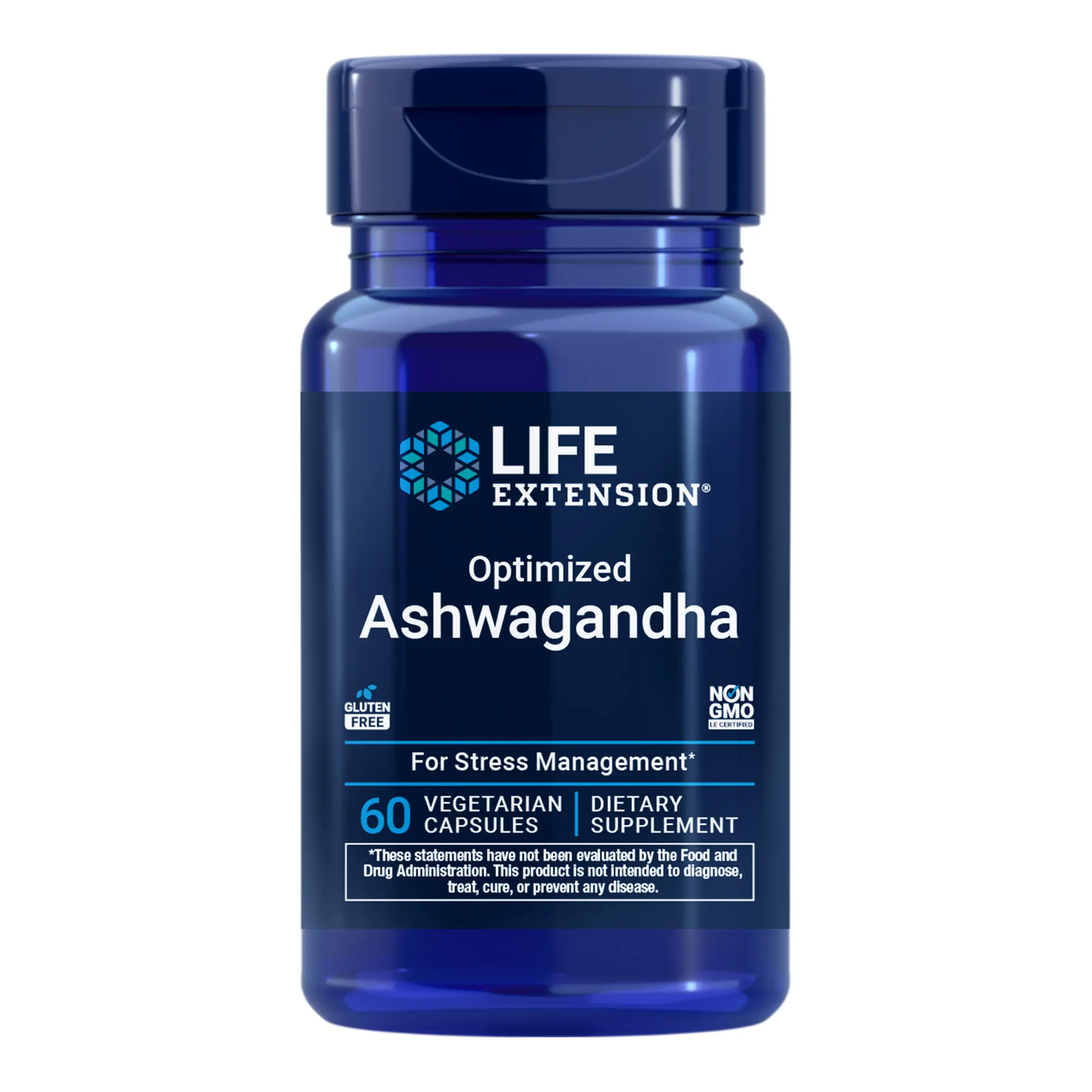 Life Extension Optimized Ashwagandha 60 Vegetarian Capsules
