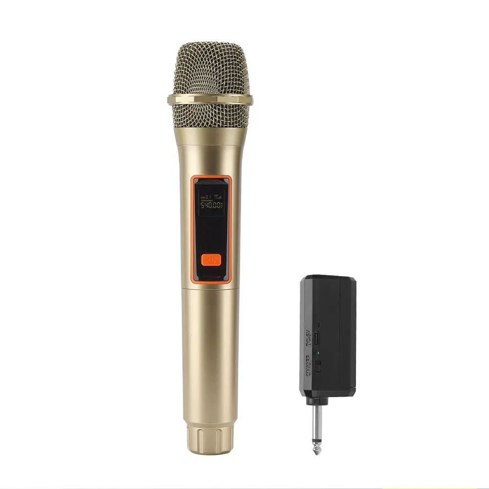 LMBGM W6 Wireless Handheld Portable Microphone, USB PD Fast Charging, Rechargeable Battery, Plug and Play, Clear Sound Anti-Howling Mic with 6.35mm Receiver for Karaoke, Speeches, Weddings, Church Services and Parties
