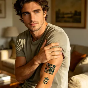 6pcs Herbal Tattoo Stickers - 10 Seconds Effortless Stick, Plant-Powered Formula Lasts 7+ Days