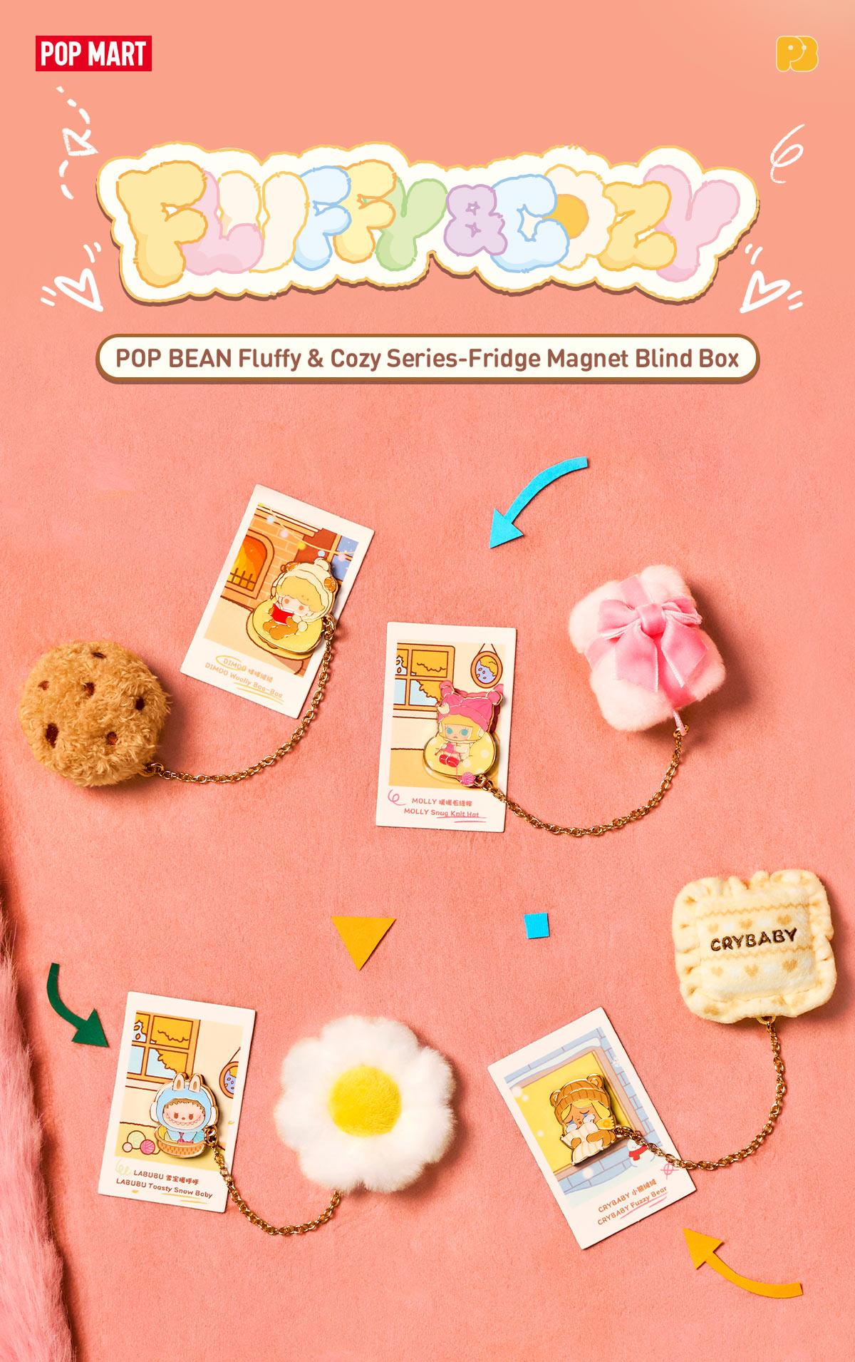 POP MART POP BEAN Fluffy & Cozy Series-Fridge Magnet Blind Box