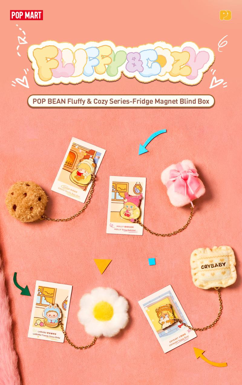 POP MART POP BEAN Fluffy & Cozy Series-Fridge Magnet Blind Box