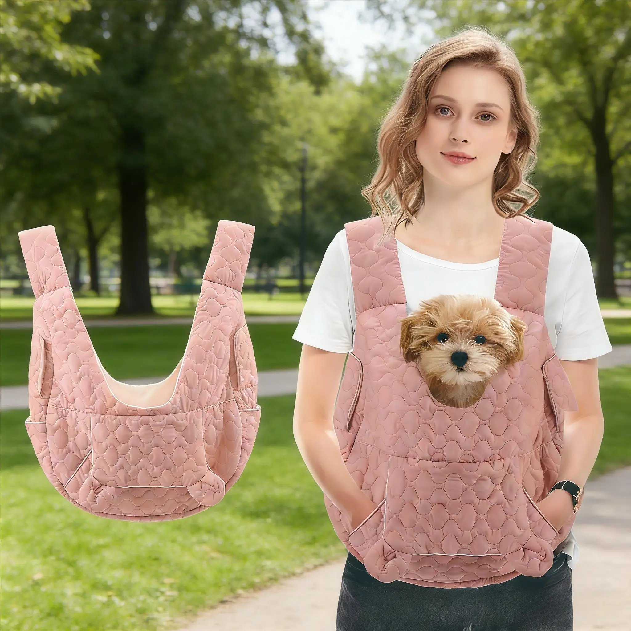 Adjustable front-facing pet travel backpack with removable bottom safety device, suitable for cats, dogs, and rabbits. Ideal for travel, camping, and hiking. Animal Carrier