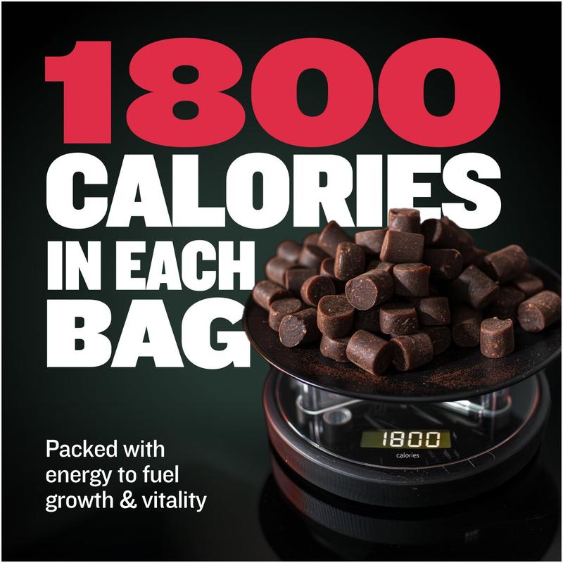 Bully Max Dog Weight Gainer Soft Chews for Puppies and Adults -  1,800 Calories, Dog Food Performance Supplement for Healthy Weight Gain & Immunity