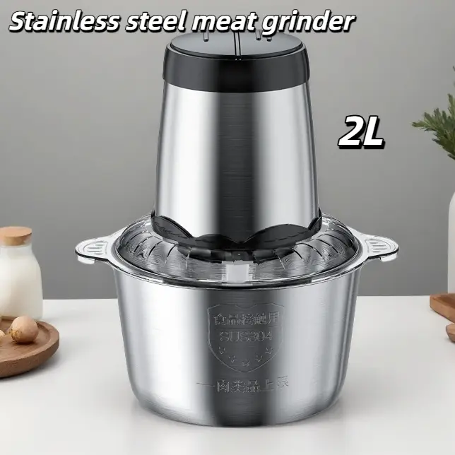 Stainless Steel Meat grinder electric machine, Food Processors,for Baby Food, Meat, Onion, Vegetables Essential kitchen items for Family Cooking  Meat Cutter Meat Shredder