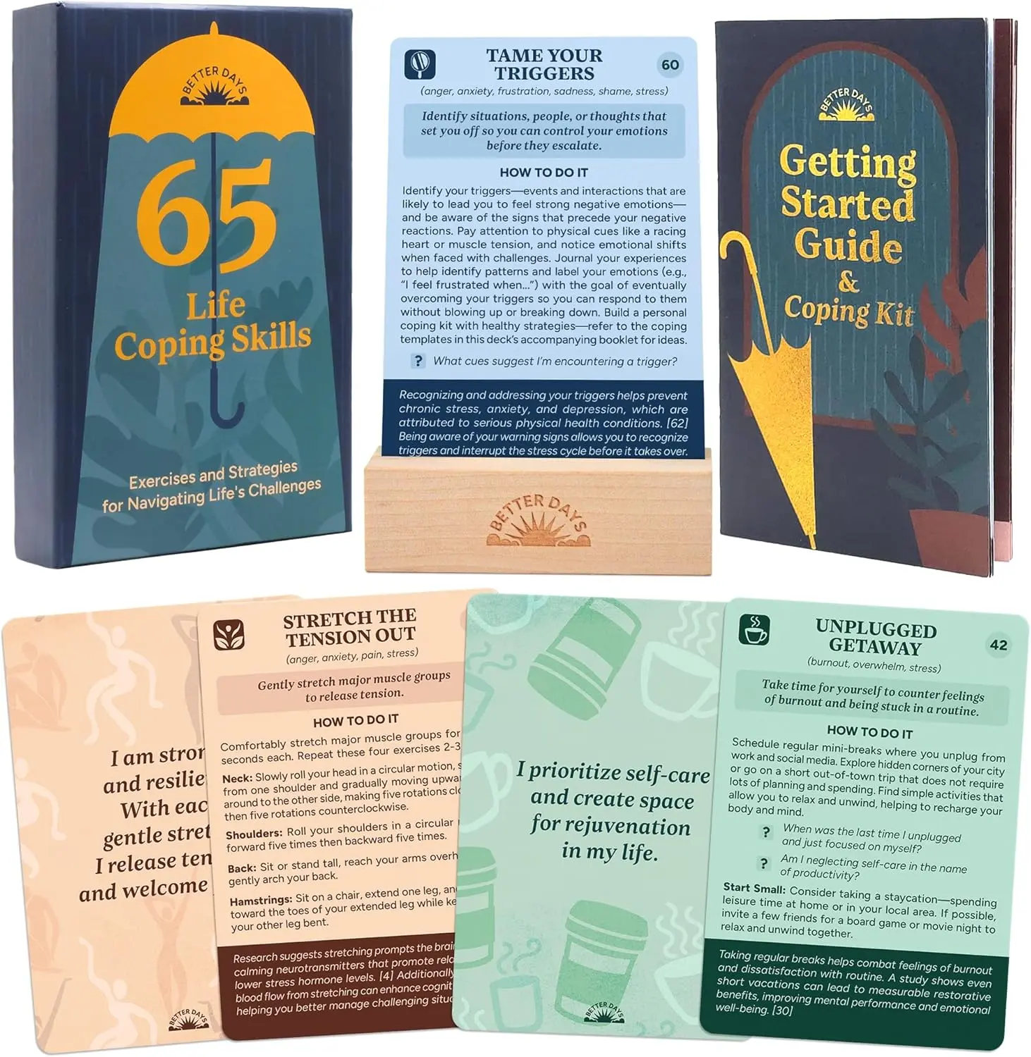 65 Coping Skills Cards for Adults and Teens