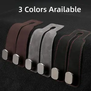 Car Seat Back Storage Hook, Car Seat Headrest Hook,Car Hooks for Purses and Bags, Purse Holder for Car, Leather Car Seat Back Storage Hook Double Hook Car Seat Hangers Organization Accessories Installation Installation Organiser Slide Set Pack