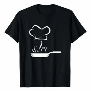 Premium 100 Cotton Chef Kitchen Cooking T-Shirt For Men Black Round Neck Regular Fit Comfortable Workwear