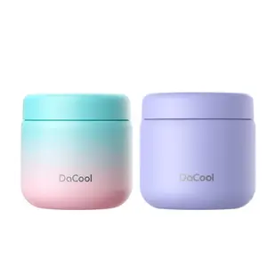 Kids Insulated Food Jar 2-Pack (13Oz Each) Vacuum Stainless Steel Portable Keeps Food&Soup Meals Warm Ideal for School Office Picnics Travel Flasks Meals