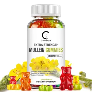 GPGP Mullein Leaf Gummies 2000mg, Respiratory System Health Support,Lung Cleansing & Detox, 60 Count