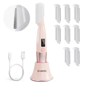 Sonic Dermaplane Razor for Women Face, Women's Facial Exfoliation & Peach Fuzz Hair Removal System with 3 Speeds, Anti-Aging–8 Blades–Rechargeable Face Razor
