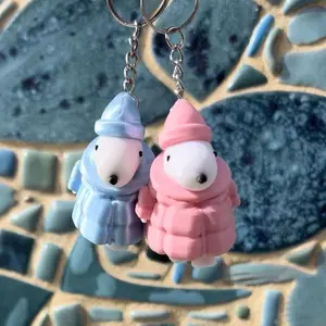 Puffer Pups Keychains | 3D Printed animals Great Gift