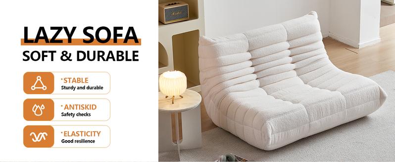 Togo Sofa for Adults 1/2/3 Seater Bean Bag Chair Sofa Fireside Chair Lazy Sofa Chair with High Density Comfortable Foam Modern Bean Bag for Living Room Bedroom Office Beige Beanbag Cushion Beanbag Lounger Togo Sofa for Adults 1/2/3 Seater Bean Bag Chair Sofa Fireside Chair Lazy Sofa Chair with High Density Comfortable Foam Modern Bean Bag for Living Room Bedroom Office Beige Beanbag Cushion Beanbag Lounger