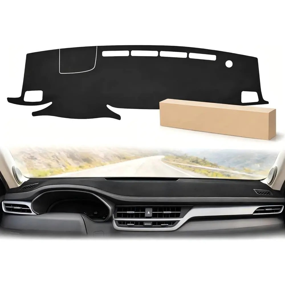 Nilight Dash Cover for Toyota Highlander 2020 2021 2022 2023, Custom Fit Suede Dashboard Mat Non‑Slip Sunshade Glare Protector Interior Accessories Black, Car Accessories, Suede Material