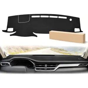 Nilight Dash Cover for Toyota Highlander 2020 2021 2022 2023, Custom Fit Suede Dashboard Mat Non‑Slip Sunshade Glare Protector Interior Accessories Black