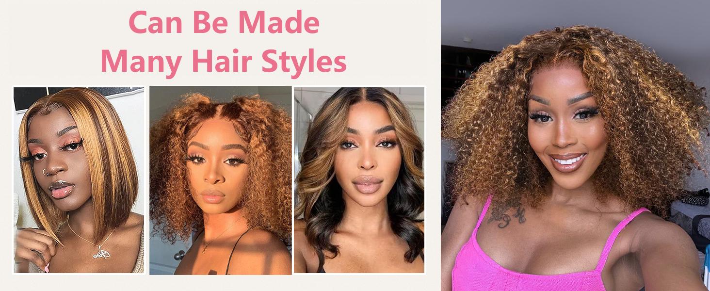 Tnice Short Bob Glueless Wigs Ready To Wear Deep Wave Curly Wigs Human Hair Wet and Wave 4x4 HD Lace Closure Wig For Women Pre Plucked 200%