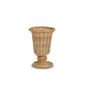 12" Wicker Urn Vase