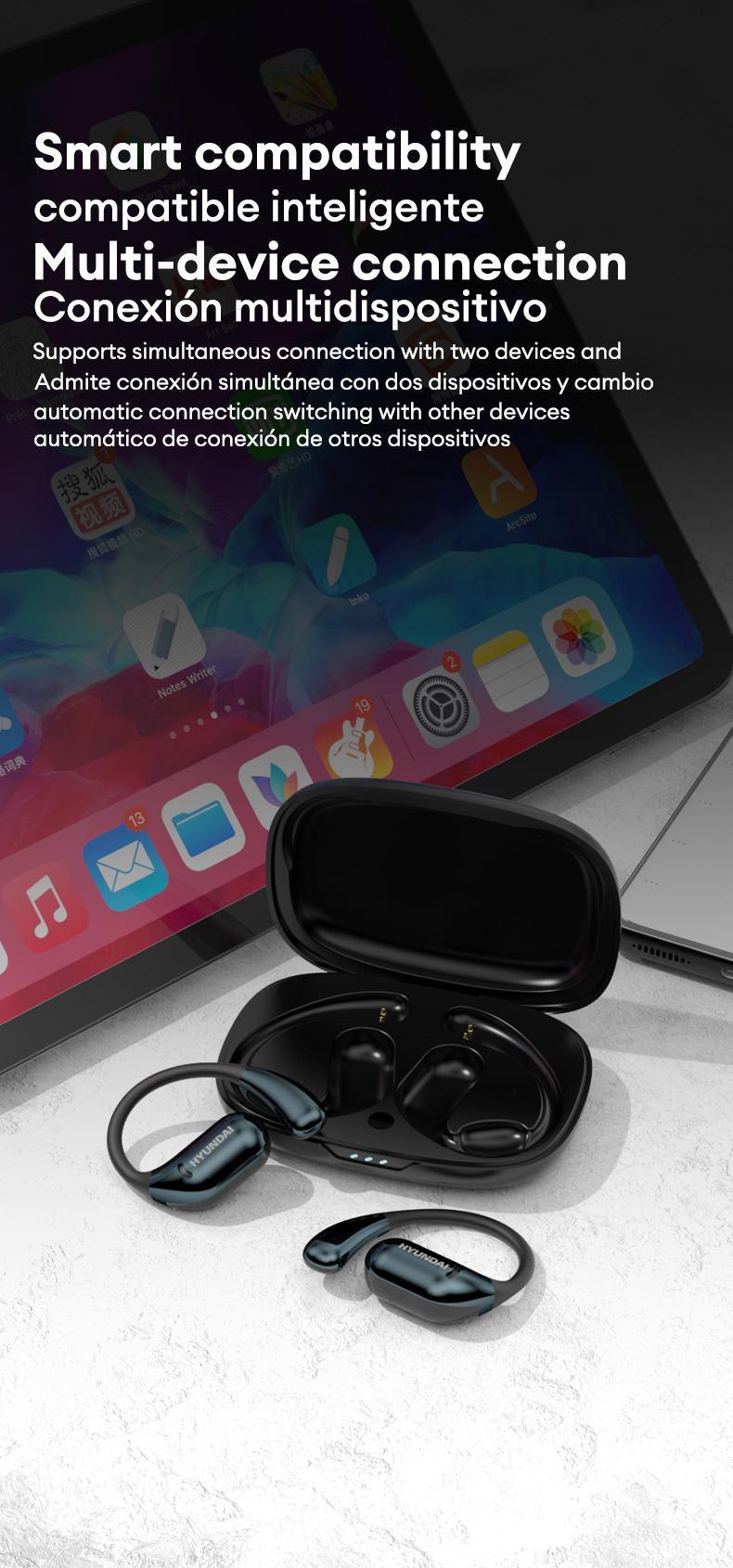 T02 pro earbuds wireless headphones bluetooth earbuds audifonos bluetooth OWS Wireless Bluetooth 5.4 Earbuds High-Fidelity Robust Bass Sound Headphones Ultra-Comfort Ergonomic Ear-Hanging Electronic Headsets