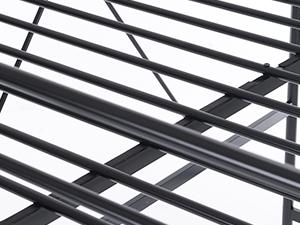 VINGLI Loft Bed Full Size with Flat Rungs for Adults, Kids and Young Teens, No Box Spring Required,Heavy Duty Metal Slat Support