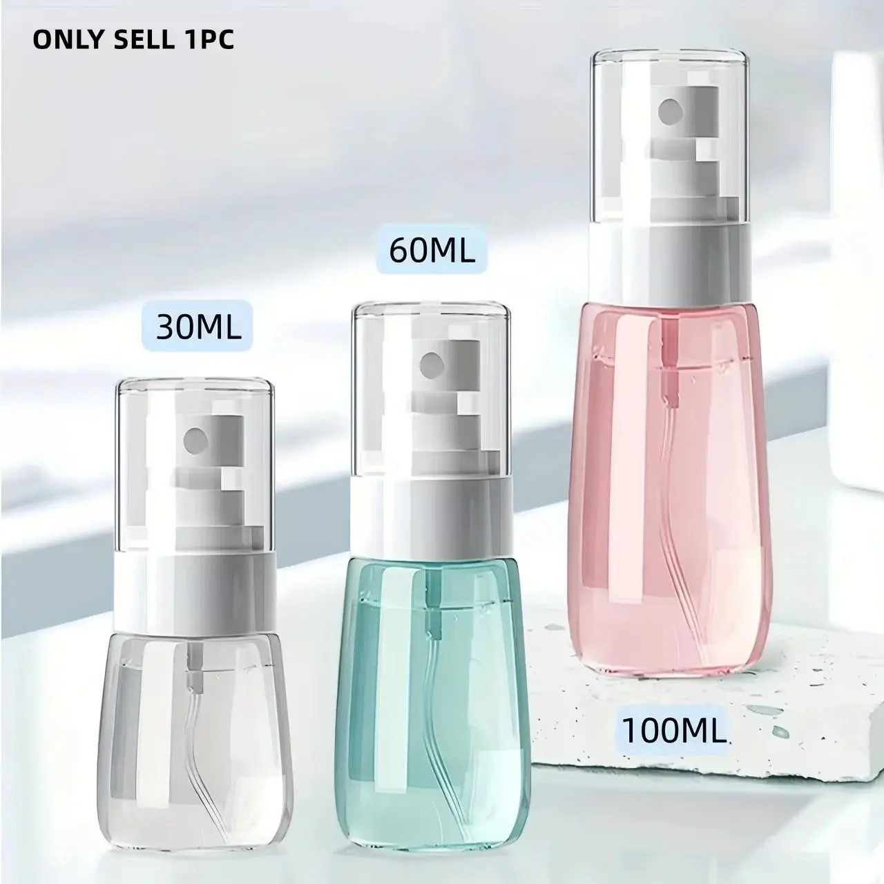 Portable Clear Transparent Container Spray Bottle Travel 30/60/100ml Perfume Atomizer Dispensing Bottle Mist Toner Lotion Empty Refillable Design Bottles Elegant Bottle Refillable Spray Containers