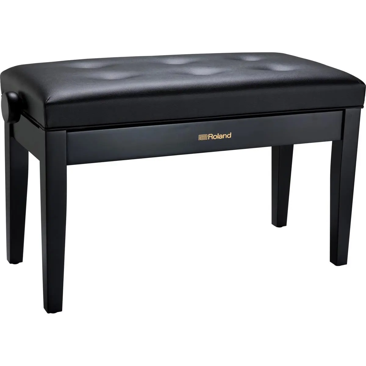 Roland RPB-D300 Duet Piano Bench - Solid Wood, Adjustable Height, Cushioned Seat, Satin Black (for Musical Instruments & Accessories)