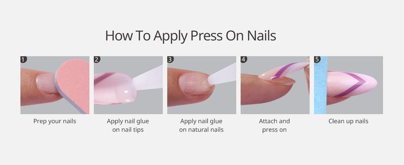 BTArtbox French Tip Press On Nails Lamp-Curable Blush Red Almond with Glue for Women Silver Outline Soft Gel in 15 Sizes 30 Stick On Nails Kit Trendy Style