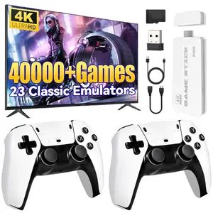 NEW Upgraded Retro Game Stick with 40,000+ Games 26 Emulators 4K HDMI Output Plug and Play Wireless Controller for TV Monitor Video Gamepad Console - TikTok Shop