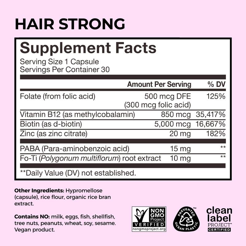 HUM Hair Strong Capsules Healthcare Supplement HUM Hair Strong Capsules Healthcare Supplement