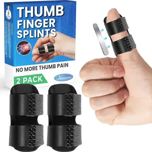 Thumb Splint (2 Pack) Trigger Thumb Splint, Thumb Brace for Pain Relief, Knuckle Immobilization, Thumb Spica for Arthritis, Mallet Finger, Also Fits Index, Ring, Pinky, Little, Small Fingers