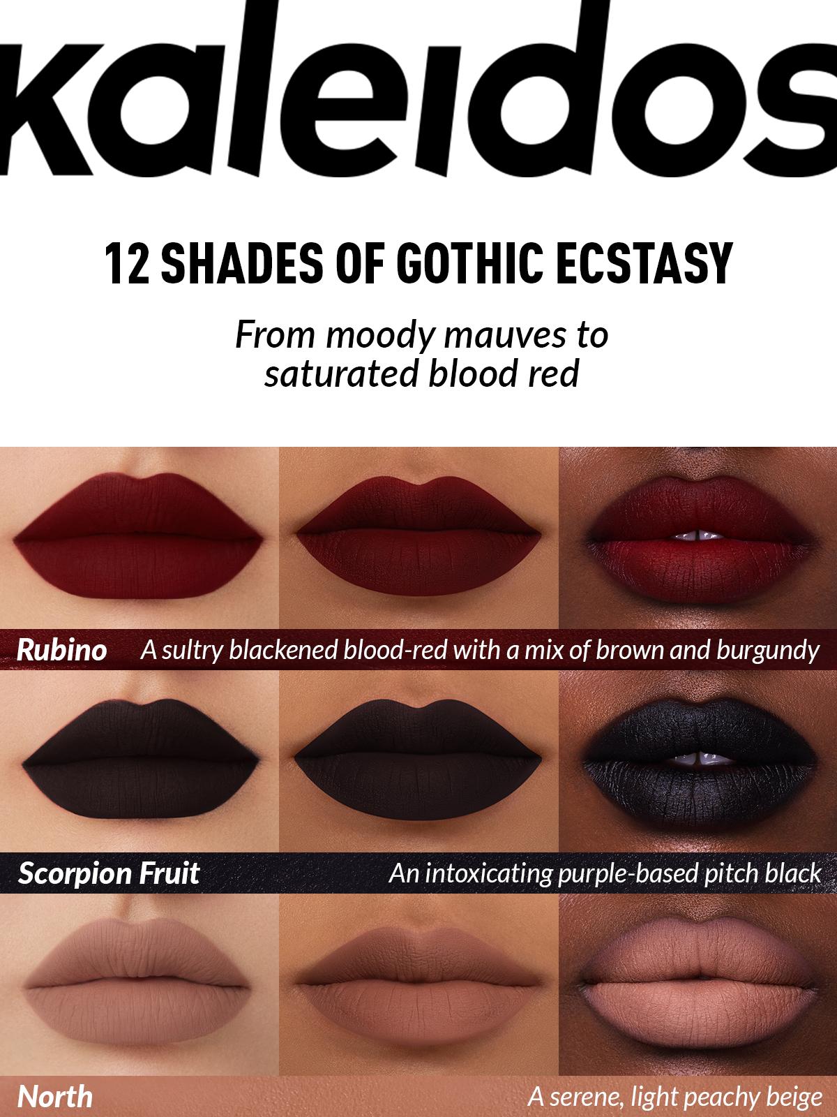 Kaleidos Cloud Lab Lip Clay - Gothic Shades | Velvety Matte, Lightweight & Long-Lasting, Rich & Buildable Color, Rave Makeup, Festival Makeup, Cosmetic Gift, Lipstick Kaleidos Cloud Lab Lip Clay - Gothic Shades | Velvety Matte, Lightweight & Long-Lasting, Rich & Buildable Color, Rave Makeup, Festival Makeup, Cosmetic Gift, Lipstick