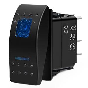 Nilight 6 Gang ON Off Rocker Switch Panel Backlit 12V 24V LED Digital Voltmeter Dual USB Charger Socket Overload Protection Switch Panel For Cars RVs Boats Decorative Lighting