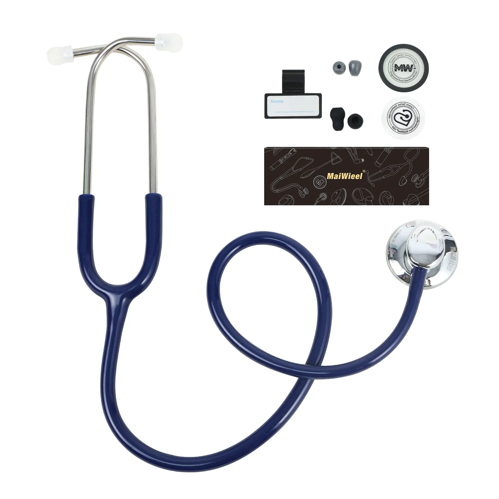 MaiWieel Classic Single-Head Stethoscope for Nurses, Professional Medical Supply with Ergonomic Alloy Chestpiece, High-Sensitivity Diaphragm, Soft Ear Tips, Multiple Colors (U5), Flexible & Reliable Sound Transmission, Long-Shift Comfort for Students, Doc