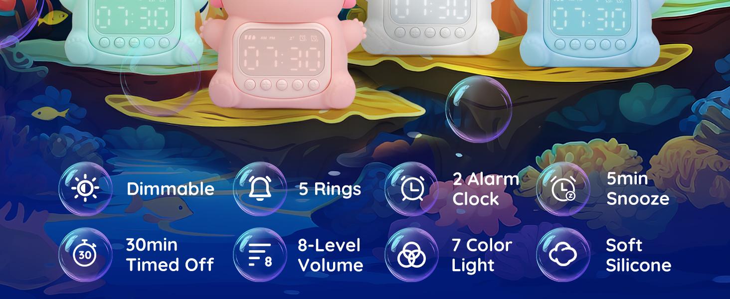 Axolotl Night Light for Kids with 7 RGB Colors Changeable, Cute Squeeze Toy, Child-Safe Silicone, 6 Nature Sounds, Stress Relief, Toy Birthday Gift for Boys & Girls Axolotl Night Light for Kids with 7 RGB Colors Changeable, Cute Squeeze Toy, Child-Safe Silicone, 6 Nature Sounds, Stress Relief, Toy Birthday Gift for Boys & Girls