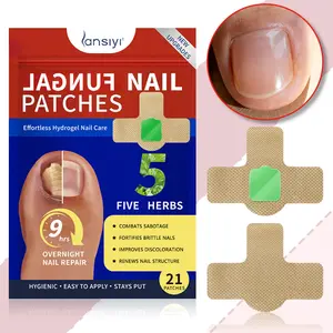 Lansiyi Nail Patches 21pcs/box with 5 Herbs for Nail Problem Care Matte Japanese Style Daily Care Nails Kit Set Lansiyi Nail Patches 21pcs/box with 5 Herbs for Nail Problem Care Matte Japanese Style Daily Care Nails Kit Set