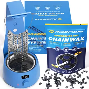 RideFlare Bicycle Chain Wax Melting System – Mess-Free, Efficient Chain Waxing Pot with Precise Temperature Control and Ultra Low Friction Chain Wax for Quiet, Clean Drivetrains