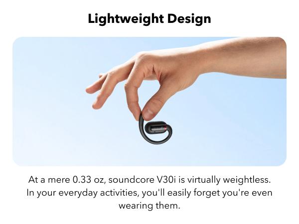 [Refurbished]soundcore by Anker V30i, Open-Ear Headphones, Ultra-Comfort, Lightweight Design, Snug Fit, Ergonomic Ear Hooks, Robust Bass, 36H Playtime, Bluetooth 5.3, App Control, Clear Calls, Wireless Earbuds #tiktokshopsummersale