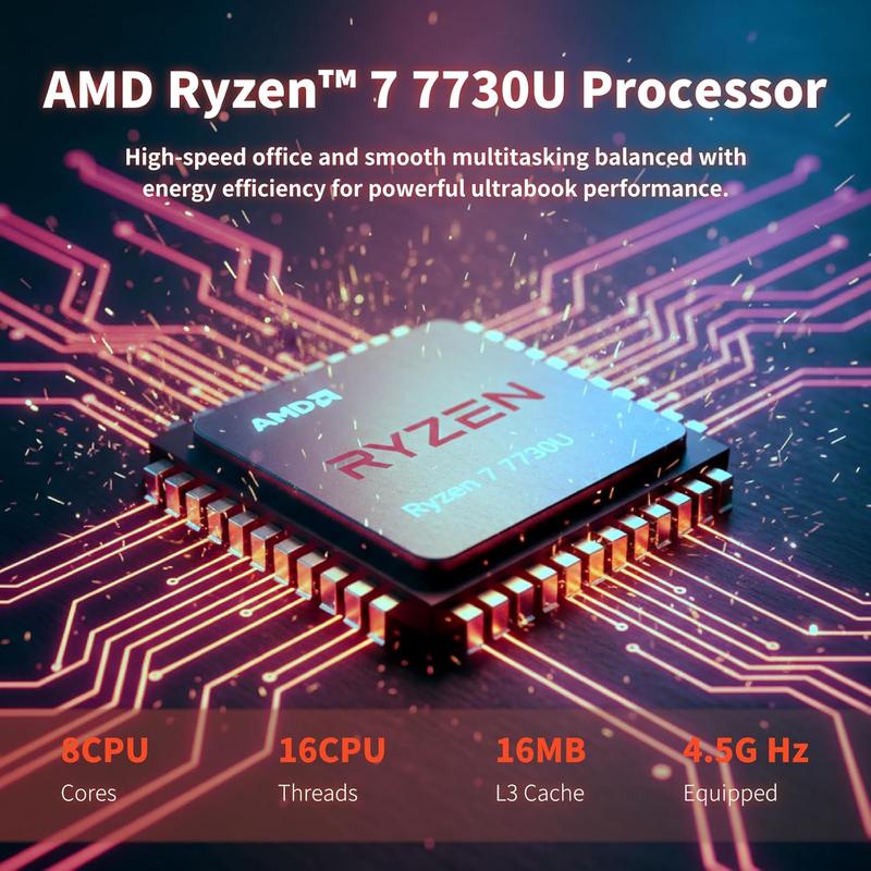 Dell Inspiron 15.6" Touchscreen Laptop | AMD Ryzen 7 7730U  | Windows 11 Pro | Copilot AI | FHD IPS (1920×1080) |  Long Battery Life | AMD Radeon Graphics