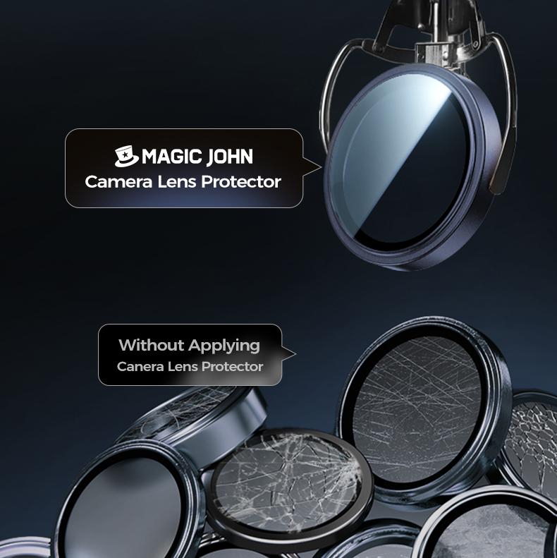 NEW - MAGIC JOHN iPhone Ultra Camera Lens Protector 99 Percent Transmittance Original Photo Quality Easy Installation Scratch Resistant