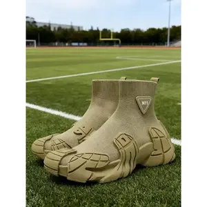 Men's Fashion Sneakers, Casual Sporty Ankle Boots, Outdoor Hiking Shoes, Traditional High Top Design, Breathable Textile UpperGift