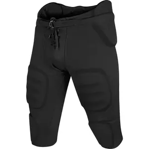 Penveer Football Pants Adults - Safety Integrated Comfortable Football Practice Pants for Men (Black)