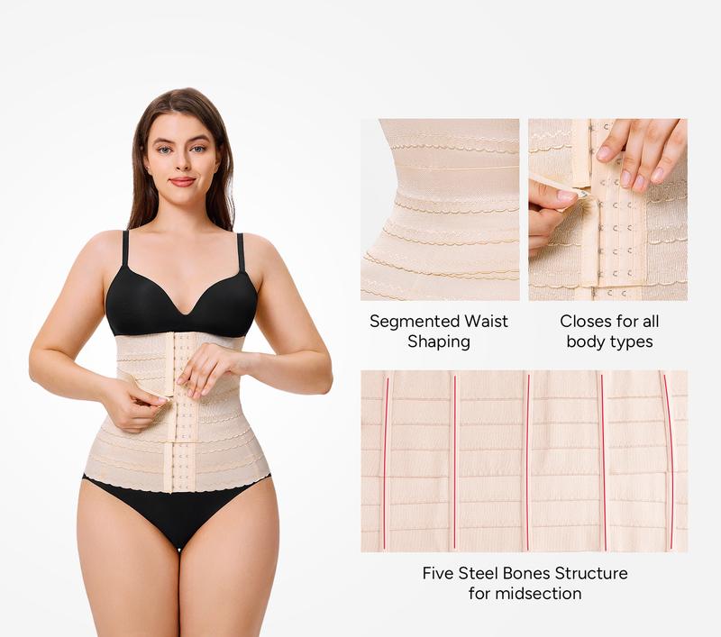 【Livestream Only】Nebility Kim K Women's Waist Trainer - Comfortable Adjustable Tummy Control, High Elasticity Flex Waistband, Multicolor Compression Shapewear Womenswear Basic