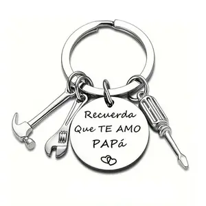 Father's Day Gift Keychain Recuerda Que Te Amo Papa Spanish Phrase Regalo para Papa Dad Gift, Mens Gifts for Dads, Ideal Father's Day Car Key FashionAccessory
