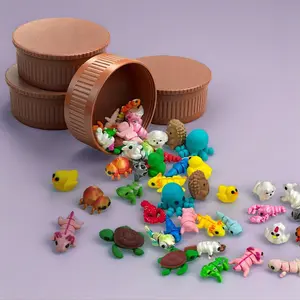 24pcs Mini Animals Articulated Toy Set, Flexible Fidget 3D Printed Animal Figurines, Durable ABS Material, for Ages 3-6