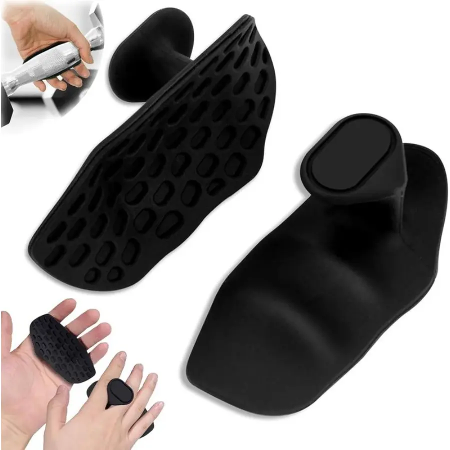 Unisex 4-Pack Ergonomic Hand Grips, Anti-Slip Rubber Palm Protector Pads for Weight Lifting, Pull-Ups, Workout Accessories, Athletic Accessory, Fitness Exercise Accessories