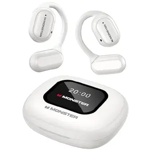 Monster Open Touch Pro 100 Open-Ear Bluetooth Headphones with Touchscreen, ENC Clear Talk, TF Card Support, Wireless Earbuds with EQ Modes