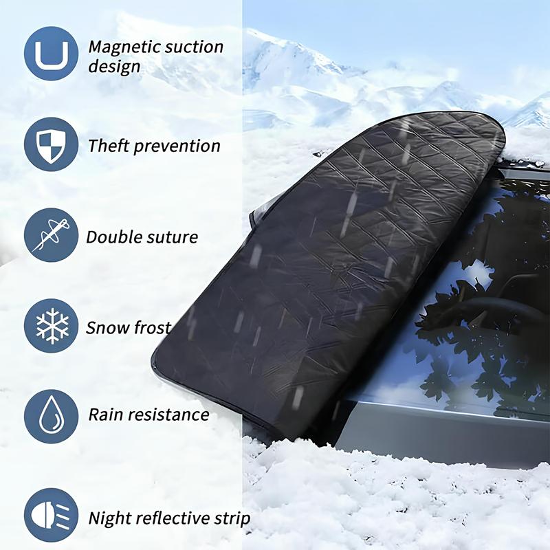 DABATR Car windshield anti-snow and anti-frost cover with rearview mirror cover, suitable for most vehicles, sedans, SUVs, etc., can be used in all seasons