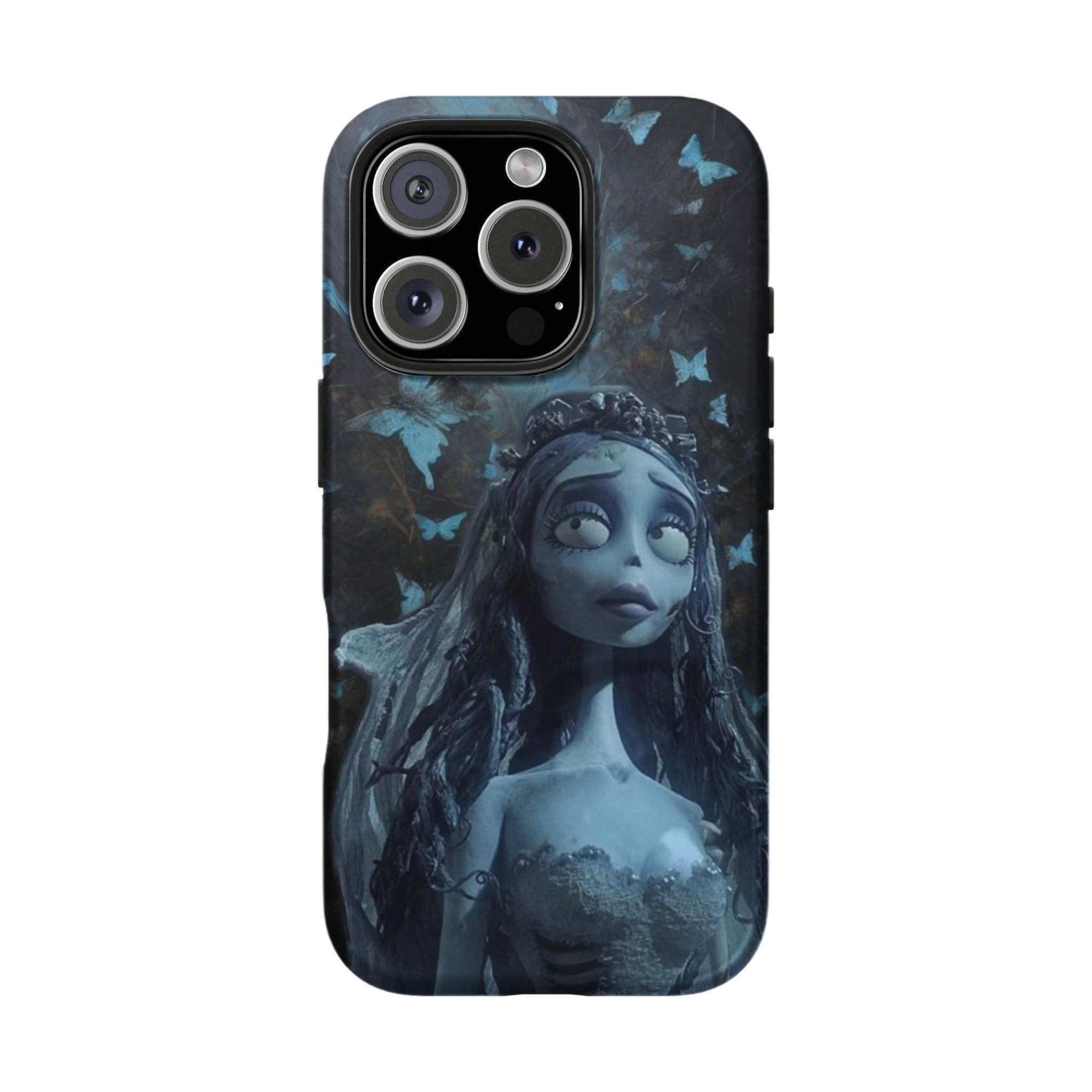 Corpse Bride iPhone Case Victorian Undead Bride, Halloween PhoneCase, Skeleton Love Story for iPhone 15,14,13,12,11 pro pro max, Mini Shockproof Protection Elegant Goth phone cases